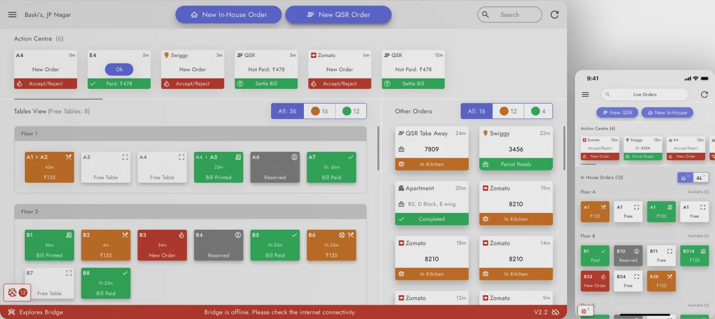 Bridge & MPos Dashboards