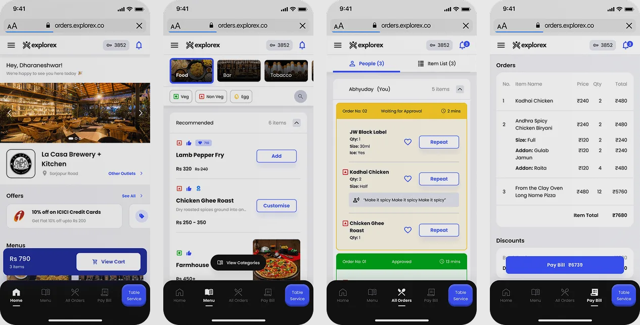 QR based Digital Dine-in