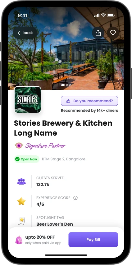 Explorex Signature Partner profile screen