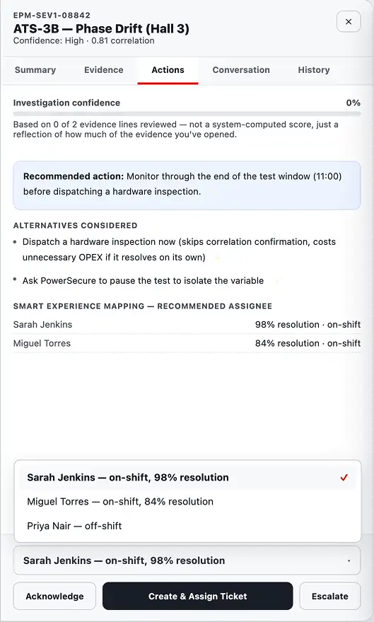 Act screen of the xScale 360 workflow