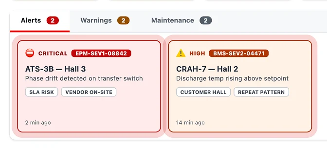 Exception-first view of the xScale 360 interface